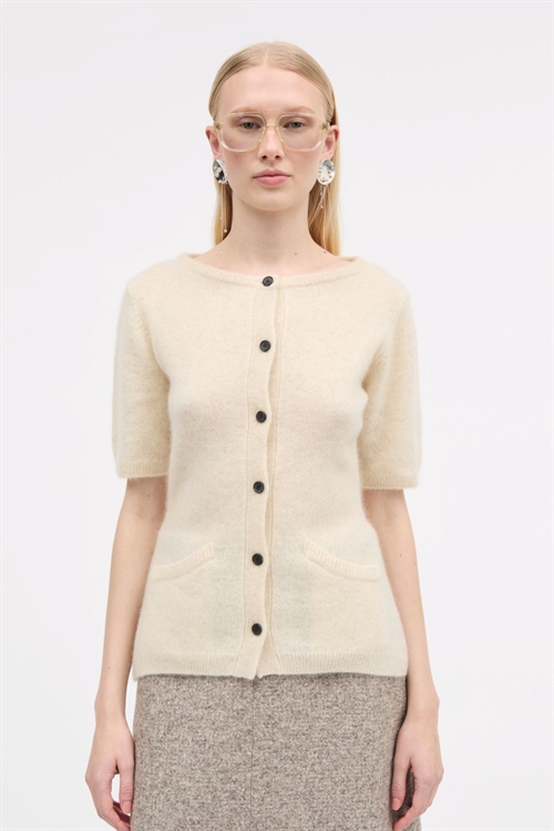 MKDT KOVA YAK CARDIGAN 3/4 SLEEVE IVORY